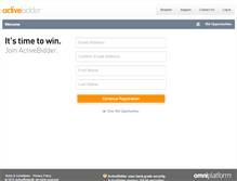 Tablet Screenshot of activebidder.com